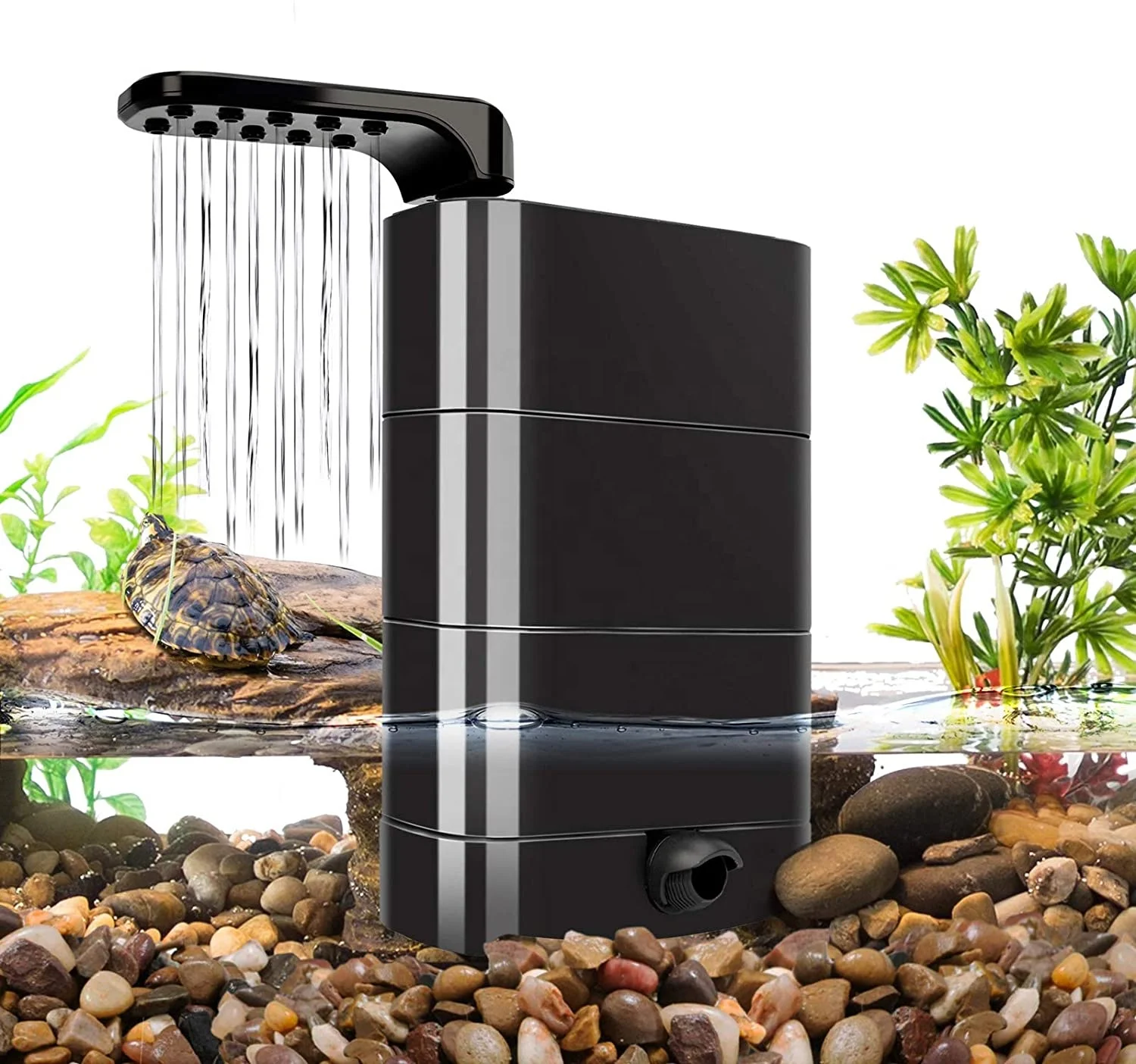 Fish Tank Cleaner 5 In1 Turtle Tank Filter 8W 3 Layers Filter Materials Low Water Level Water Change Function, Black
Fish Tank Cleaner 5 In1 Turtle Tank Filter 8W 3 Layers Filter Materials Low Water Level Water Change Function, Black