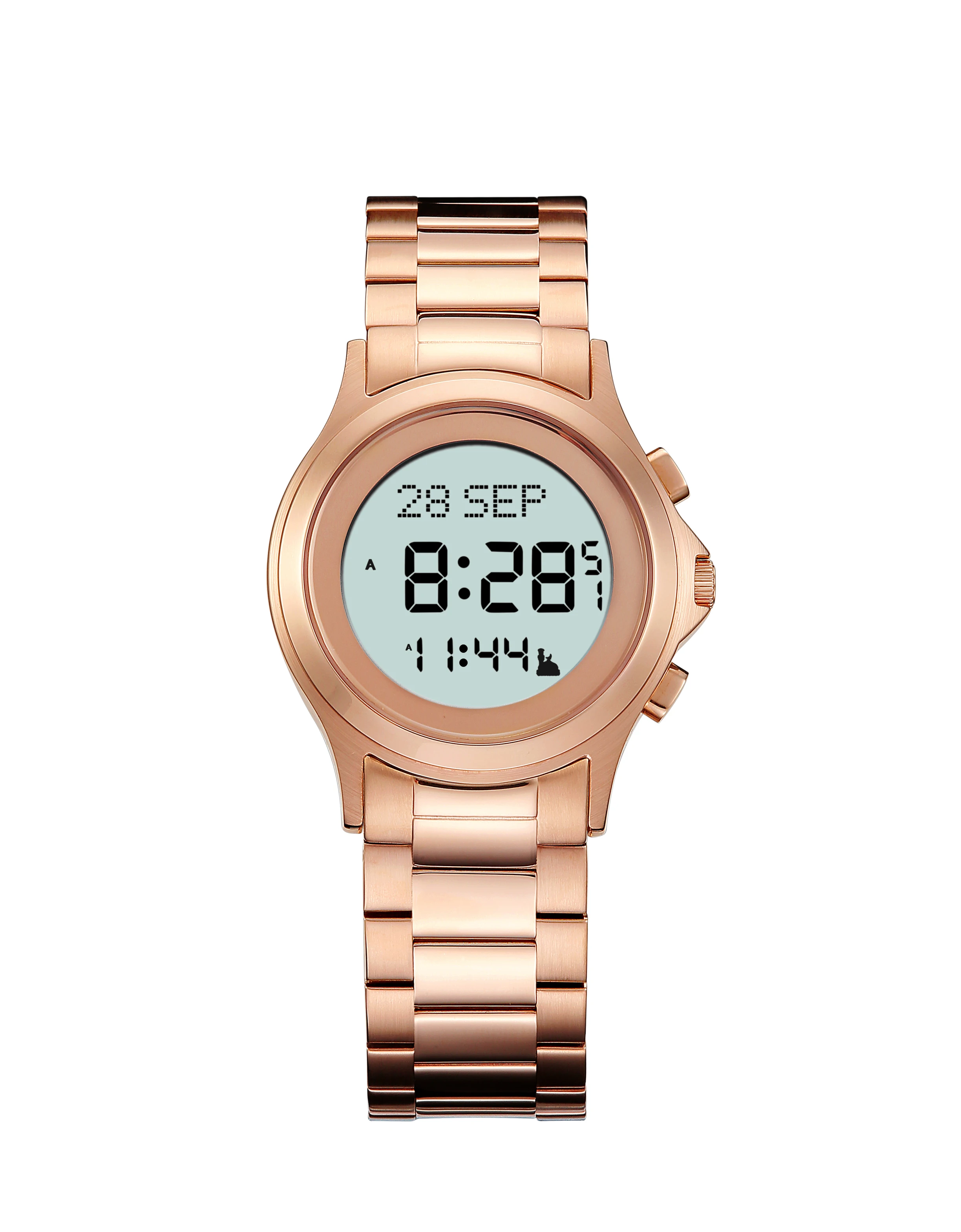 Multifunctional Azan Prayer Muslim digital alarm Wrist Watch Steel Men Luxury ,5ATM waterproof man watch, 6 colors
Multifunctional Azan Prayer Muslim digital alarm Wrist Watch Steel Men Luxury ,5ATM waterproof man watch, 6 colors
