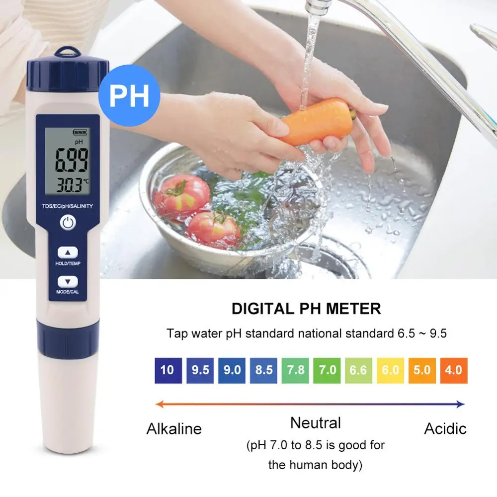 Portable salinity sensor conductivity meter agriculture ph meter