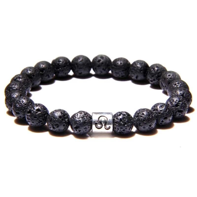 Birthday Gifts Natural Lava Stone Bead Bracelet Fashion 12 Zodiac Bracelet, As photo show
Birthday Gifts Natural Lava Stone Bead Bracelet Fashion 12 Zodiac Bracelet, As photo show