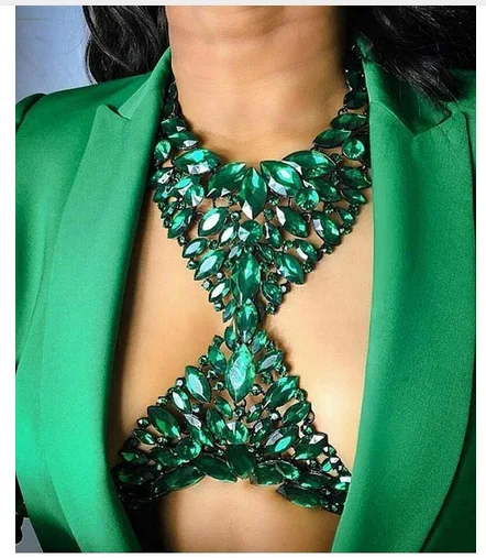 Crystal Bikini Body Chain Harness Women Sexy Crystal Bra Underwear Set Swimsuit Chest Chain, As pic
Crystal Bikini Body Chain Harness Women Sexy Crystal Bra Underwear Set Swimsuit Chest Chain, As pic