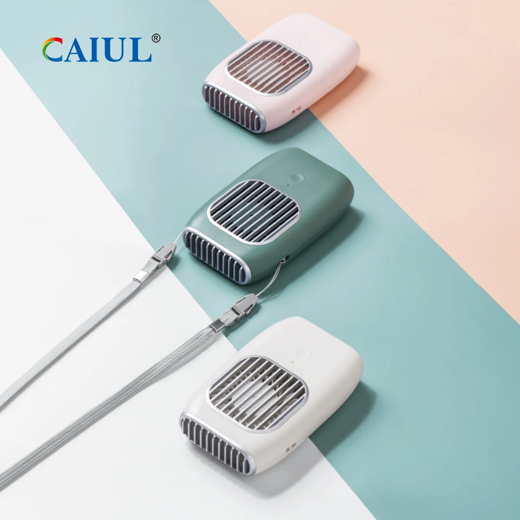 Caiul 2 In 1 Multifunction Rechargeable Air Cooling Mini Portable Neck Hanging Fan