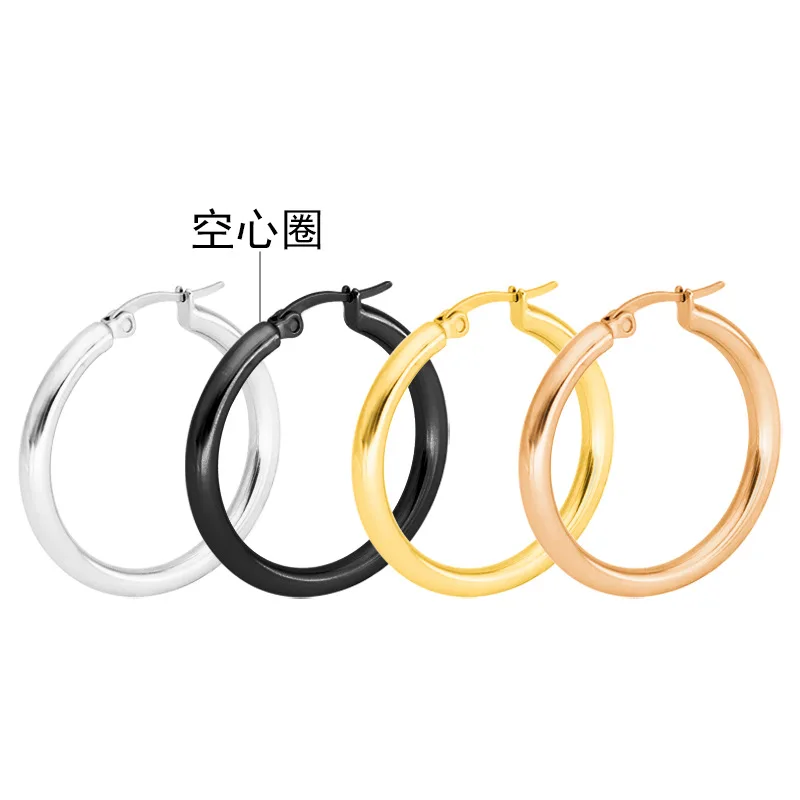 Factory Outlet New Stainless Steel Hoop Earrings Gold-Plated Color Exquisite Light Luxury Earrings, Colorful
Factory Outlet New Stainless Steel Hoop Earrings Gold-Plated Color Exquisite Light Luxury Earrings, Colorful