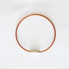 Custom Orange Screw Lock Wire Rope Keychain