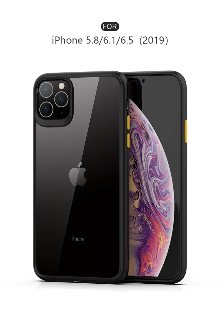 Ultra thin cover for iPhone 11 Max transparent clear PC TPU phone case for iPhone 11 pro max