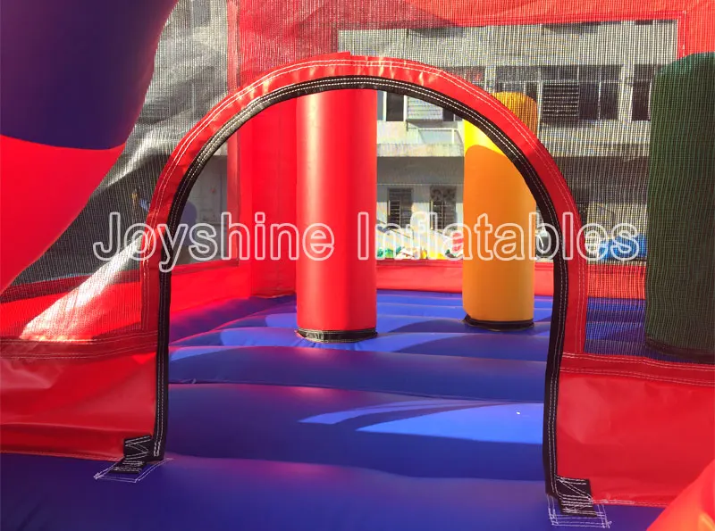 Commercial Spiderman Bounce House Inflatable Kids Jumping Bouncy Castle Slide Combo Bouncer Castles With Slide