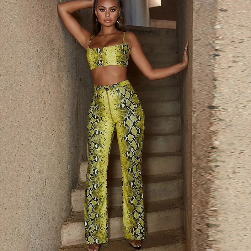Wholesale 2pcs new sexy low-cut backless snake print tube top pants outfits
Wholesale 2pcs new sexy low-cut backless snake print tube top pants outfits