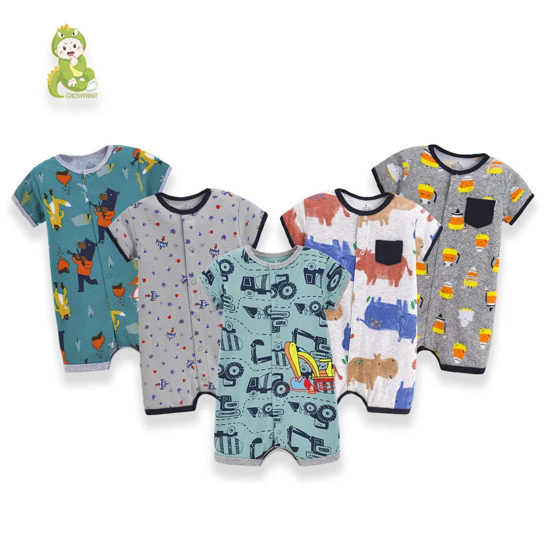 Growprint 0-2Years Toddler Clothes 100% Cotton Baby Rompers Summer Short-Sleeved Baby Jumpsuit For Boy
Growprint 0-2Years Toddler Clothes 100% Cotton Baby Rompers Summer Short-Sleeved Baby Jumpsuit For Boy