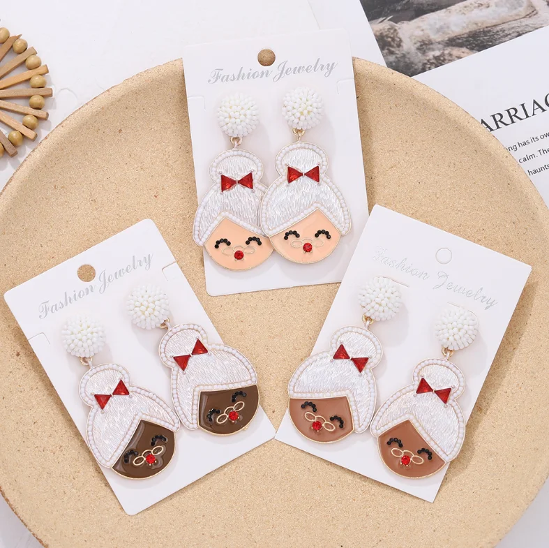 wholesale 2020 Christmas earrings fashion women jeweley beaded earrings santa claus dangle earrings, As picture
wholesale 2020 Christmas earrings fashion women jeweley beaded earrings santa claus dangle earrings, As picture