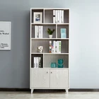 Home furniture simple design movable wood bookshelf