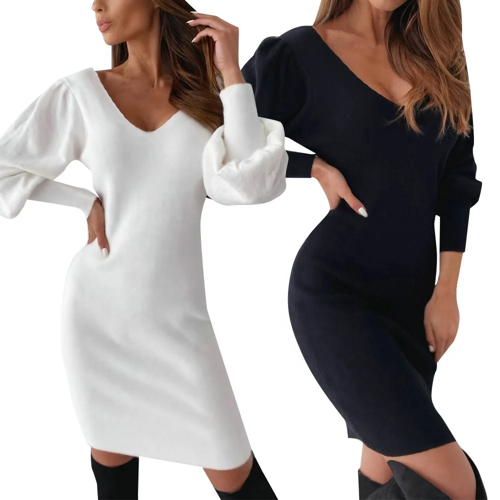 2021NEW Design Solid Color Puffy Long Sleeve Backless Lace V-neck Mini Dress Fashion Sexy Club Party Bodycon Dress for Women
2021NEW Design Solid Color Puffy Long Sleeve Backless Lace V-neck Mini Dress Fashion Sexy Club Party Bodycon Dress for Women