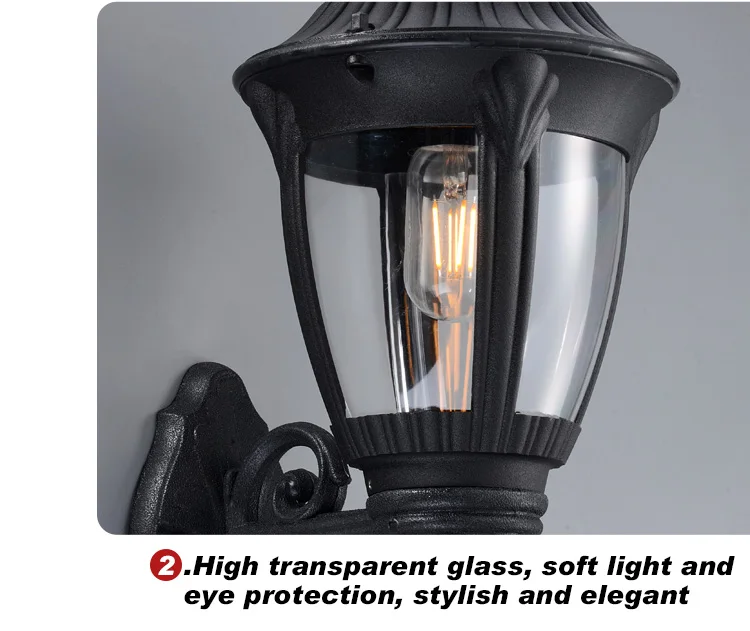 Luxury House Garden Yard Waterproof Outdoor Dust Proof External Wall Lamp