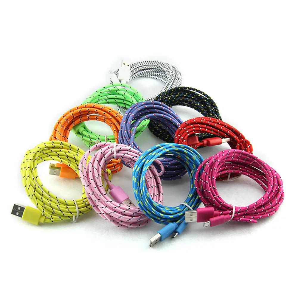 1m Nylon Fabric Braided Data Sync Micro USB Cable for Android High Speed Phone Charging Cord for Samsung Xiaomi LG Microusb - ANKUX.COM