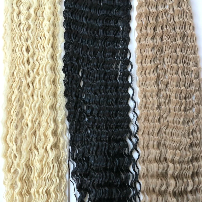30inch 100 grams long wavy black blonde color in stock heat resistant synthetic crochet hair braids water wave crochet hair
30inch 100 grams long wavy black blonde color in stock heat resistant synthetic crochet hair braids water wave crochet hair