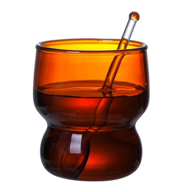 HY wholesale creative glass cups manufacturers milk cup teacup color with spoon home daily use coffee glass cups
HY wholesale creative glass cups manufacturers milk cup teacup color with spoon home daily use coffee glass cups