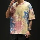 2019 Wholesale Manufacture Fashion Tie Dyeing T Shirt Low MOQ OEM street style tie dye T shirts for men