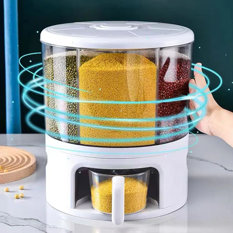 Rice Food Storage Container 10kgs Rotating Capacity Kitchen Plastic Food Coffee Grain Storage Container
Rice Food Storage Container 10kgs Rotating Capacity Kitchen Plastic Food Coffee Grain Storage Container