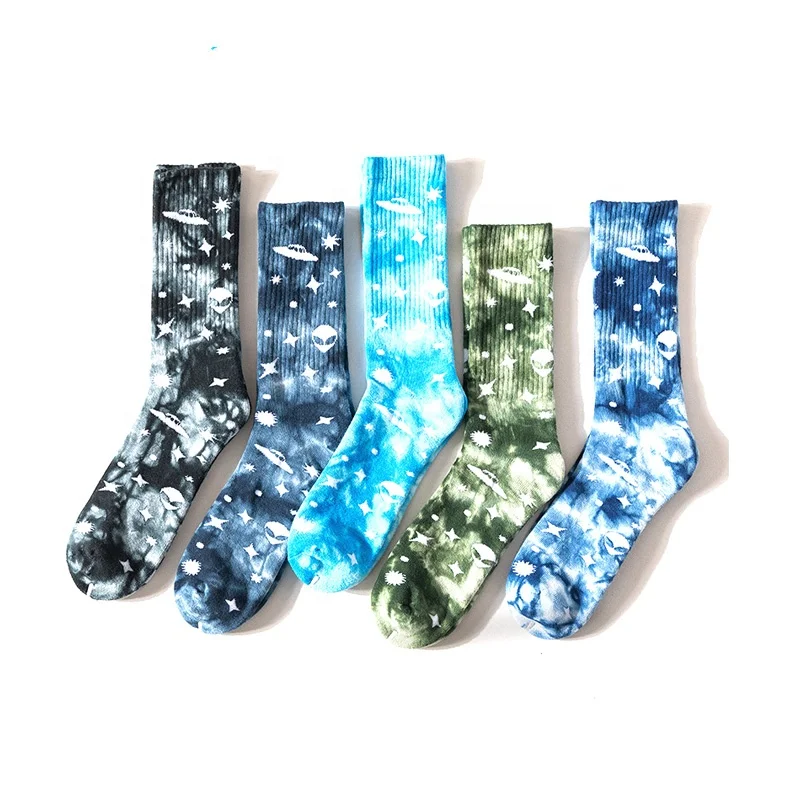 Autumn and winter new tie dyed men's and women's tube terry cuff custom starry sky unisex socks, Colorful
Autumn and winter new tie dyed men's and women's tube terry cuff custom starry sky unisex socks, Colorful