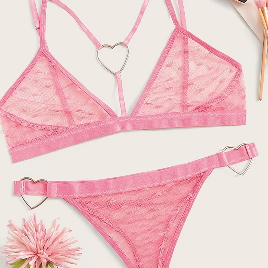 Heart Ring Harness Sheer Lingerie Set 
Heart Ring Harness Sheer Lingerie Set