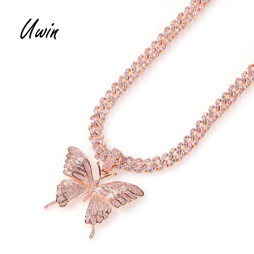 2020 Hot Sale Unique Pink Butterfly Pendant Cuban Chain Silver Gold Rose Gold Color Women Necklace
2020 Hot Sale Unique Pink Butterfly Pendant Cuban Chain Silver Gold Rose Gold Color Women Necklace