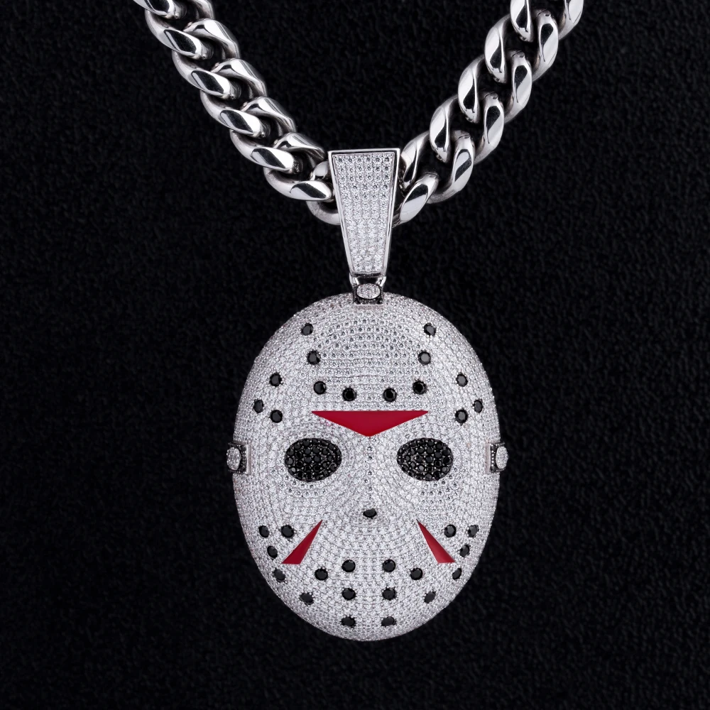 KRKC&CO Horror Halloween jewelry Mens Iced Out Custom Pendant Jason Voorhees Mask Pendant Custom Pendant
KRKC&CO Horror Halloween jewelry Mens Iced Out Custom Pendant Jason Voorhees Mask Pendant Custom Pendant