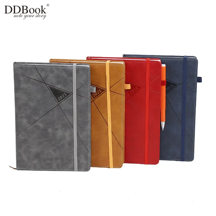 2021PU Hard Leather A5 Personalized Custom Notebook Agenda Planner Notebook