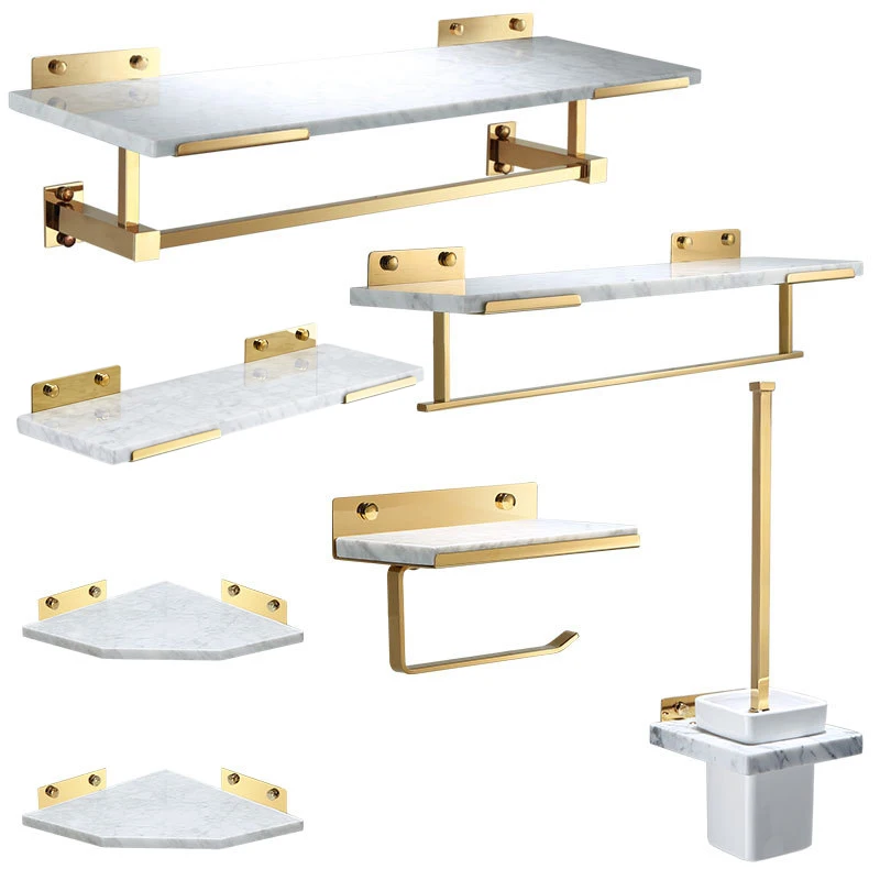 Unique Design Marble Bathroom Accessories Gold Bathroom Towel Rack Set, Gold+marble
Unique Design Marble Bathroom Accessories Gold Bathroom Towel Rack Set, Gold+marble
