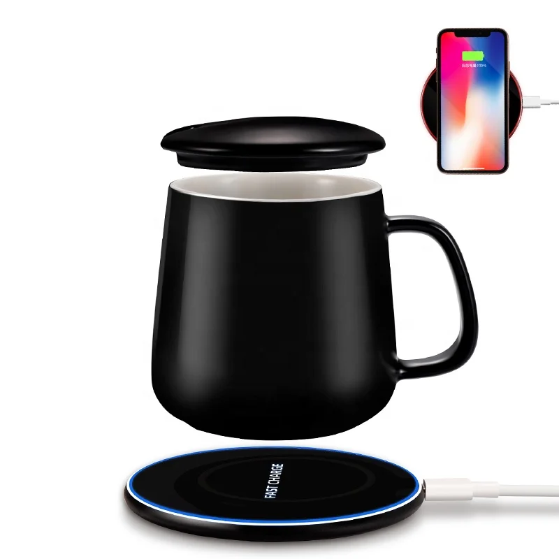 Hot Sale Wireless Charger 2 In 1 Electric Coffee Cup Heater Warmer With Coffee Mugs Gift Promotional
Hot Sale Wireless Charger 2 In 1 Electric Coffee Cup Heater Warmer With Coffee Mugs Gift Promotional