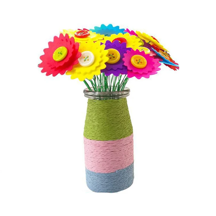 DIY çiçek el sanatları seti çocuklar için yaş 4 ila 12, çiçek buket oyuncak kızlar ve erkekler için