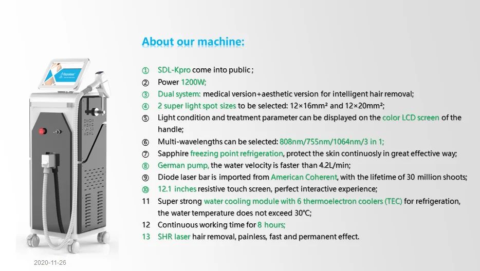 2020 painless 808nm ice diode lase hair removal machine/alexandrite laser hair removal machine price