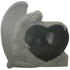 Logo Customization Headstone Tombstone Usa Monument Double Heart Shaped Headstone Granite Angel Tombstone