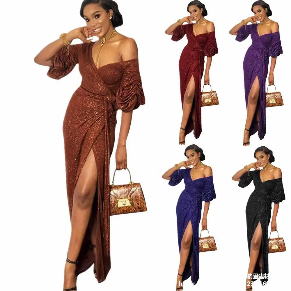 2021 Wholesale Spring Women Ladies V-Neck Shoulder Wrap Party Maxi Sequin Evening Dress
2021 Wholesale Spring Women Ladies V-Neck Shoulder Wrap Party Maxi Sequin Evening Dress
