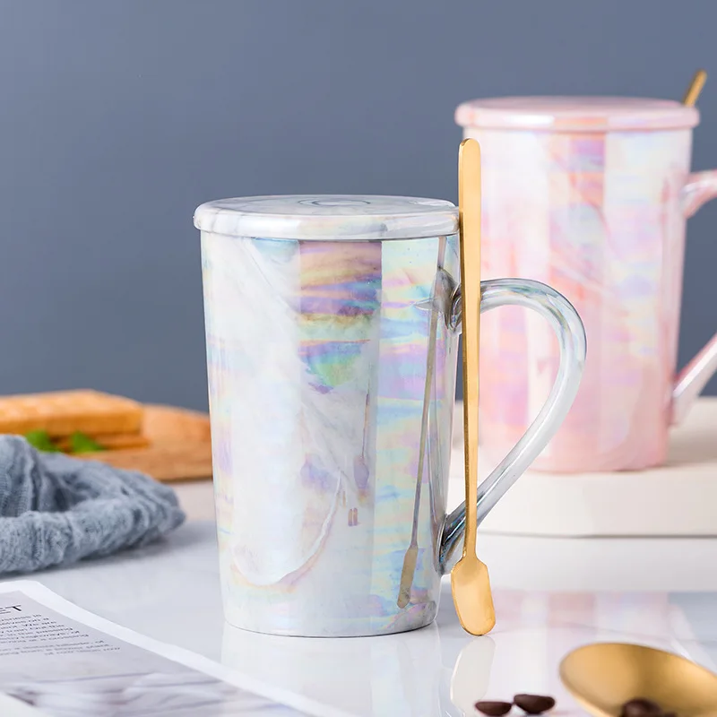 Wholesale Gift 350ML Coffee Milk Travel Ceramic Tazas Mug with Lid and Spoon, Colorful
Wholesale Gift 350ML Coffee Milk Travel Ceramic Tazas Mug with Lid and Spoon, Colorful