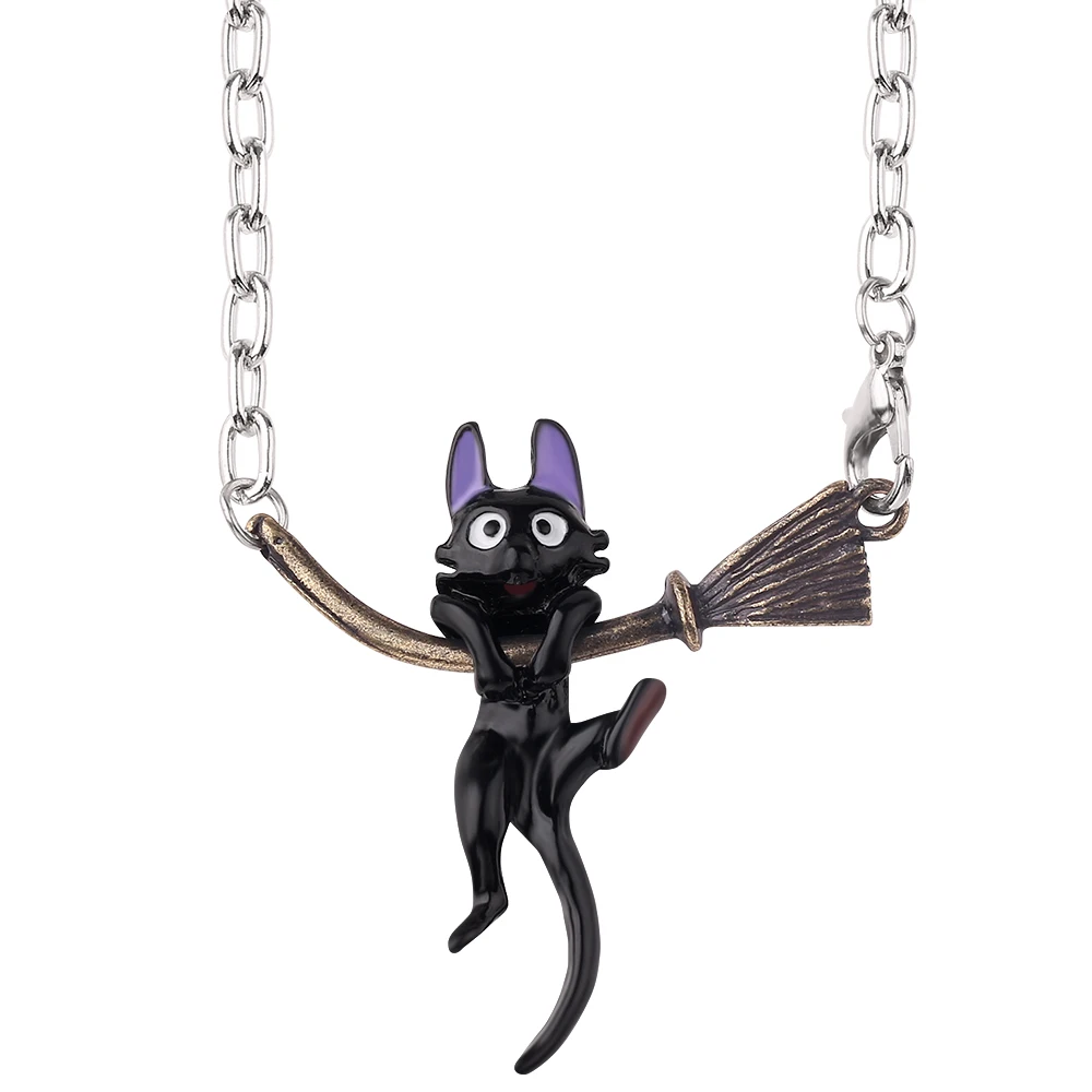 2020 New Personality Enamel Jewelry Miyazaki Hayao Kiki's Delivery Service Black cat Broom Pendants Necklace
2020 New Personality Enamel Jewelry Miyazaki Hayao Kiki's Delivery Service Black cat Broom Pendants Necklace