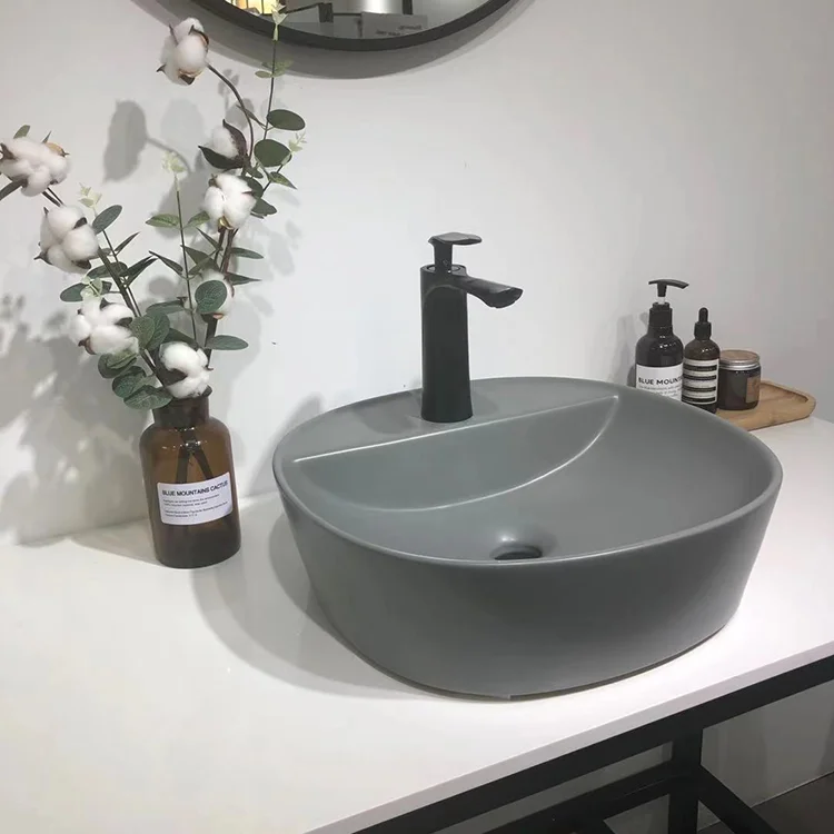 

Wholesale Sanitary Ware Matte Countertop Handmade Hand Wash Basin Bathroom Sink