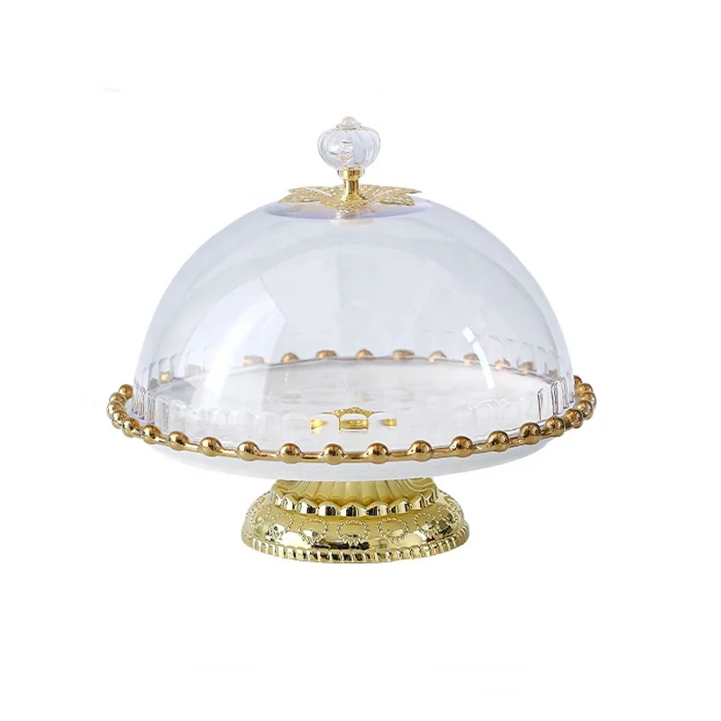 White Ceramic Gold Beaded Cake Stand Tools with Plastic Cover Lid and Metal Base Rustic Wedding Cake Display Server Serving Tray, White,green
White Ceramic Gold Beaded Cake Stand Tools with Plastic Cover Lid and Metal Base Rustic Wedding Cake Display Server Serving Tray, White,green