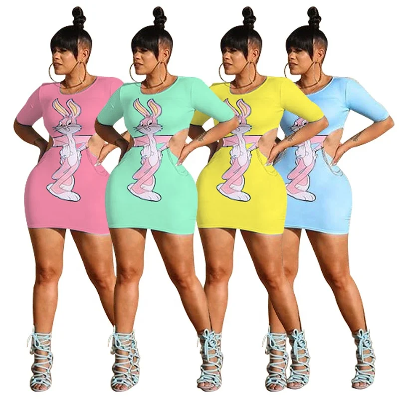 2021Women Sexy Open Waist Casual Dress Girls Cute Cartoon Pattern Rabbit Print Short Sleeve T Shirt Mini Hollow Out Skirts, Can be customized
2021Women Sexy Open Waist Casual Dress Girls Cute Cartoon Pattern Rabbit Print Short Sleeve T Shirt Mini Hollow Out Skirts, Can be customized