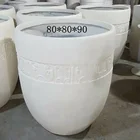 Flower Pot Cement Concrete Flower Pot Flower Vase Planter For Home Decor