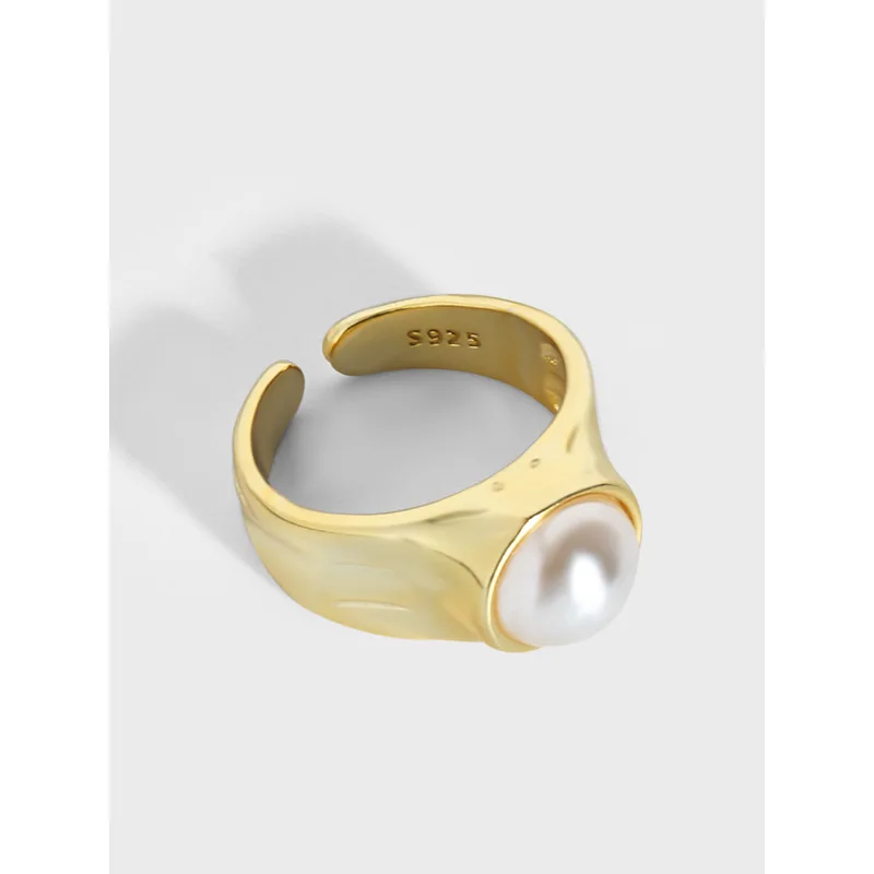 JZ033 925 Sterling Silver Rings INS hot sale unique matte pearl ring gold plated 18k gold plated adjustable rings, Gold platinum
JZ033 925 Sterling Silver Rings INS hot sale unique matte pearl ring gold plated 18k gold plated adjustable rings, Gold platinum