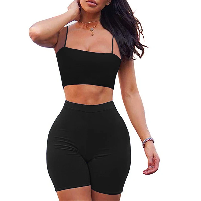 Wantmove Summer Spaghetti Strip Lumbar Crop Top Sport Shorts Casual Two Piece Set Women JZ418
Wantmove Summer Spaghetti Strip Lumbar Crop Top Sport Shorts Casual Two Piece Set Women JZ418