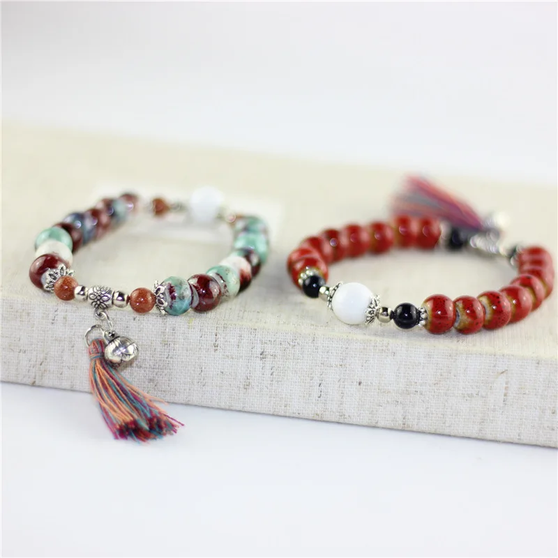 Korean version of simple forest woven tassel ceramic bracelet personality fashion temperament ethnic style jewelry, Picture
Korean version of simple forest woven tassel ceramic bracelet personality fashion temperament ethnic style jewelry, Picture