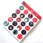 Custom Round Shape Removable Adhesive Clear Transparent Christmas Decorative 3D Epoxy Resin Dome Sticker