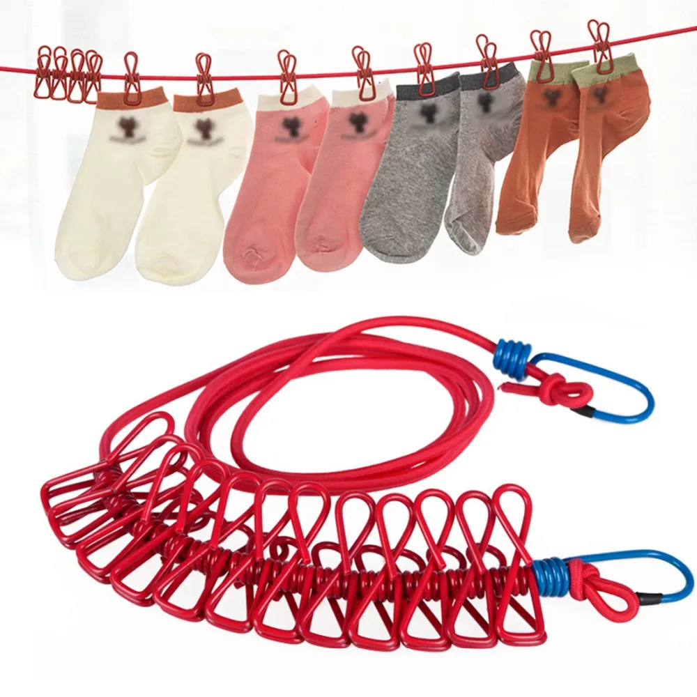 Free Shipping Portable Camping Equipment Travel Stretchy Clothesline Outdoor Windproof Clothes Line With 12 Clamp Clips Hooks
Free Shipping Portable Camping Equipment Travel Stretchy Clothesline Outdoor Windproof Clothes Line With 12 Clamp Clips Hooks