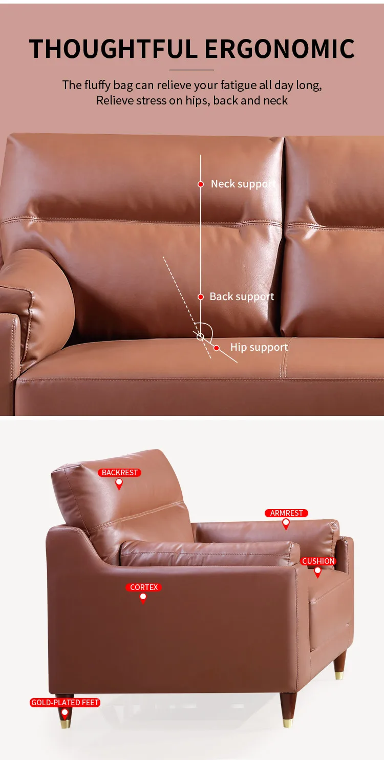 Pengpai Media Room 3 2 Seater Latest Sets Sofa Furniture