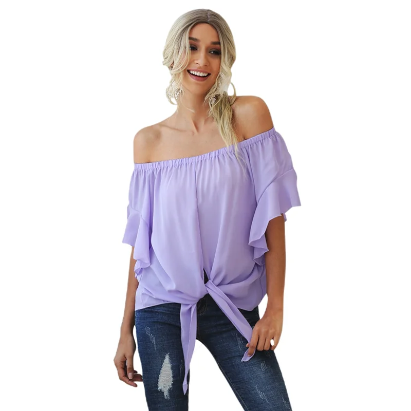 B1553 2012 European & American women's summer fashion slash neck collar solid color leisure strap chiffon shirt women's blouses
B1553 2012 European & American women's summer fashion slash neck collar solid color leisure strap chiffon shirt women's blouses