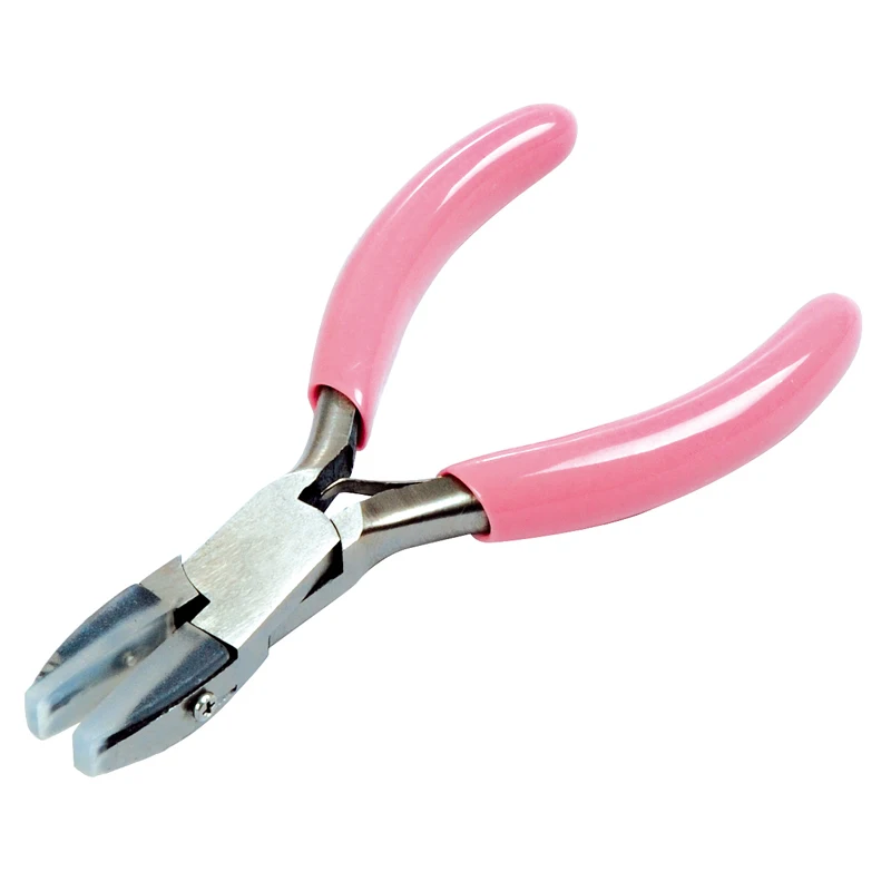 

3in Mini Nylon Jaw Flatnose Plastic Round Jewelry Pliers For Jewelry Making Tools Supplier