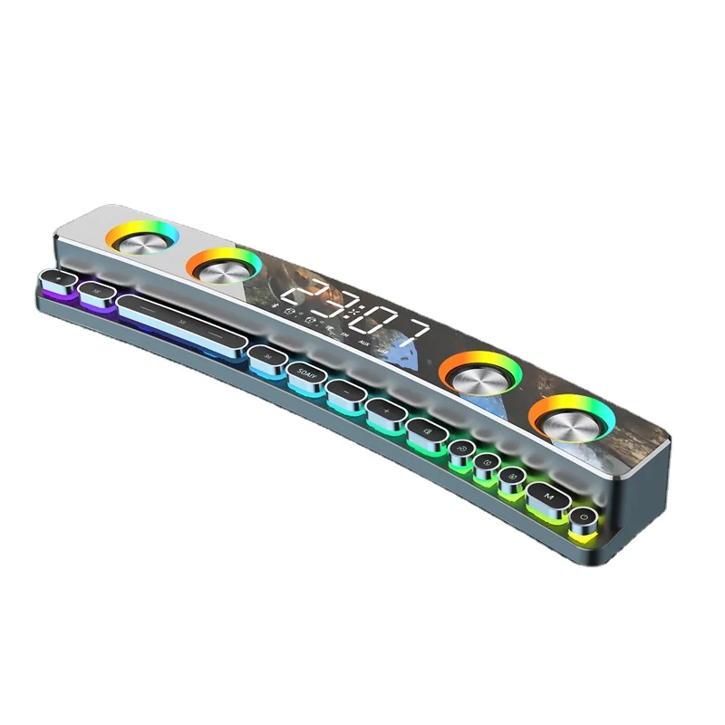 SH39 computer audio desktop notebook long multimedia gaming BT speaker game subwoofer 7 color LED lights/FM
SH39 computer audio desktop notebook long multimedia gaming BT speaker game subwoofer 7 color LED lights/FM