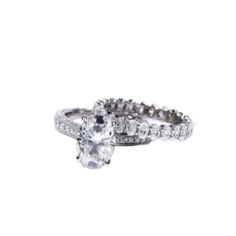 Tianyu 14K/18K Real White Gold Moissanite Infinity Wedding Band Luxury Engagement Rings Bridal Jewelry Sets
Tianyu 14K/18K Real White Gold Moissanite Infinity Wedding Band Luxury Engagement Rings Bridal Jewelry Sets