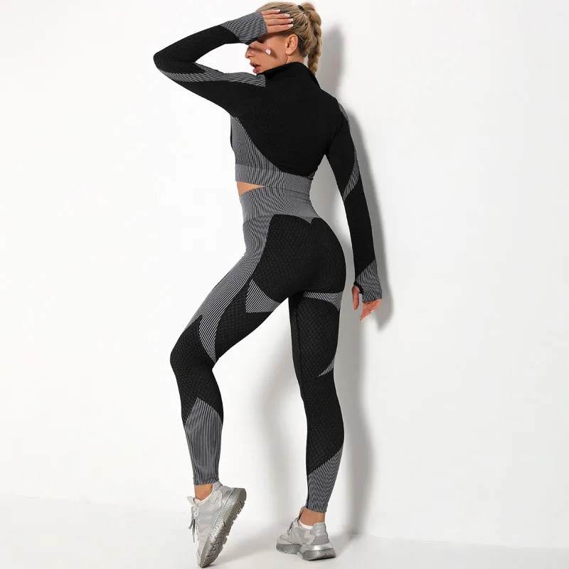 Seamless Women Yoga Set Push Up Fitness Sport Suit Female Sport Gym Suits Wear Running Clothes Long Sleeve yoga Clothing 2/3 Pcs, 10 colors, as picture shown
Seamless Women Yoga Set Push Up Fitness Sport Suit Female Sport Gym Suits Wear Running Clothes Long Sleeve yoga Clothing 2/3 Pcs, 10 colors, as picture shown