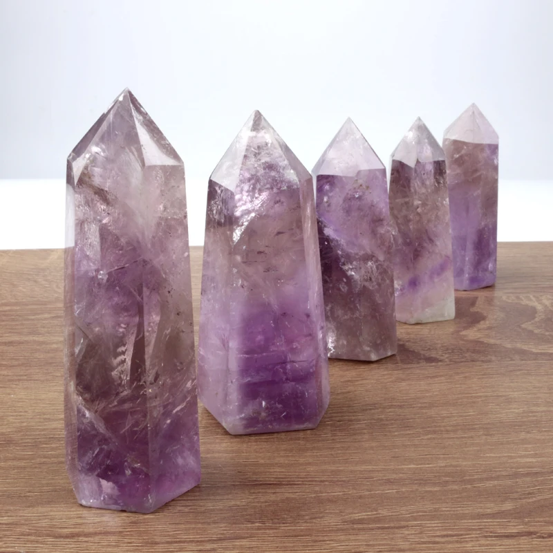 Wholesale natural amethyst quartz wand point Clear quartz healing point amethyst crystal wand for sale
Wholesale natural amethyst quartz wand point Clear quartz healing point amethyst crystal wand for sale